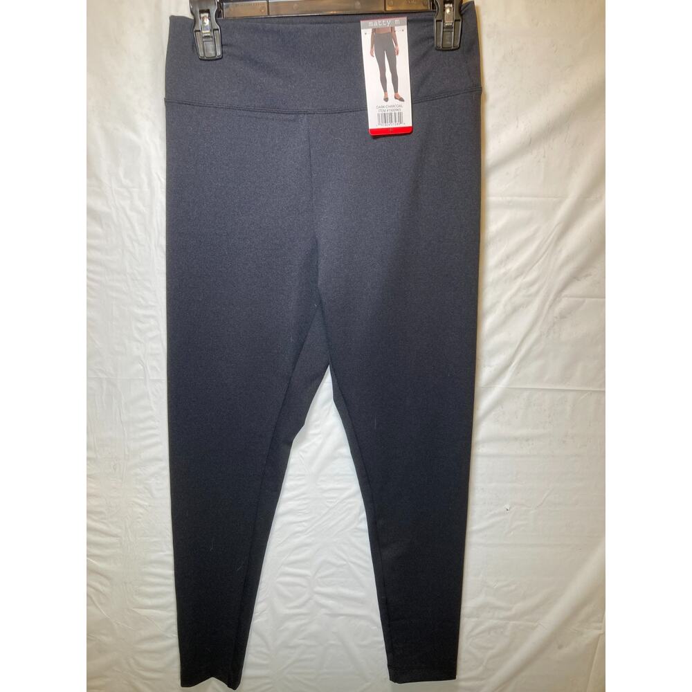 Matty M Women's Stretch High Rise Pull On Legging Dark Charcoal Size Medium